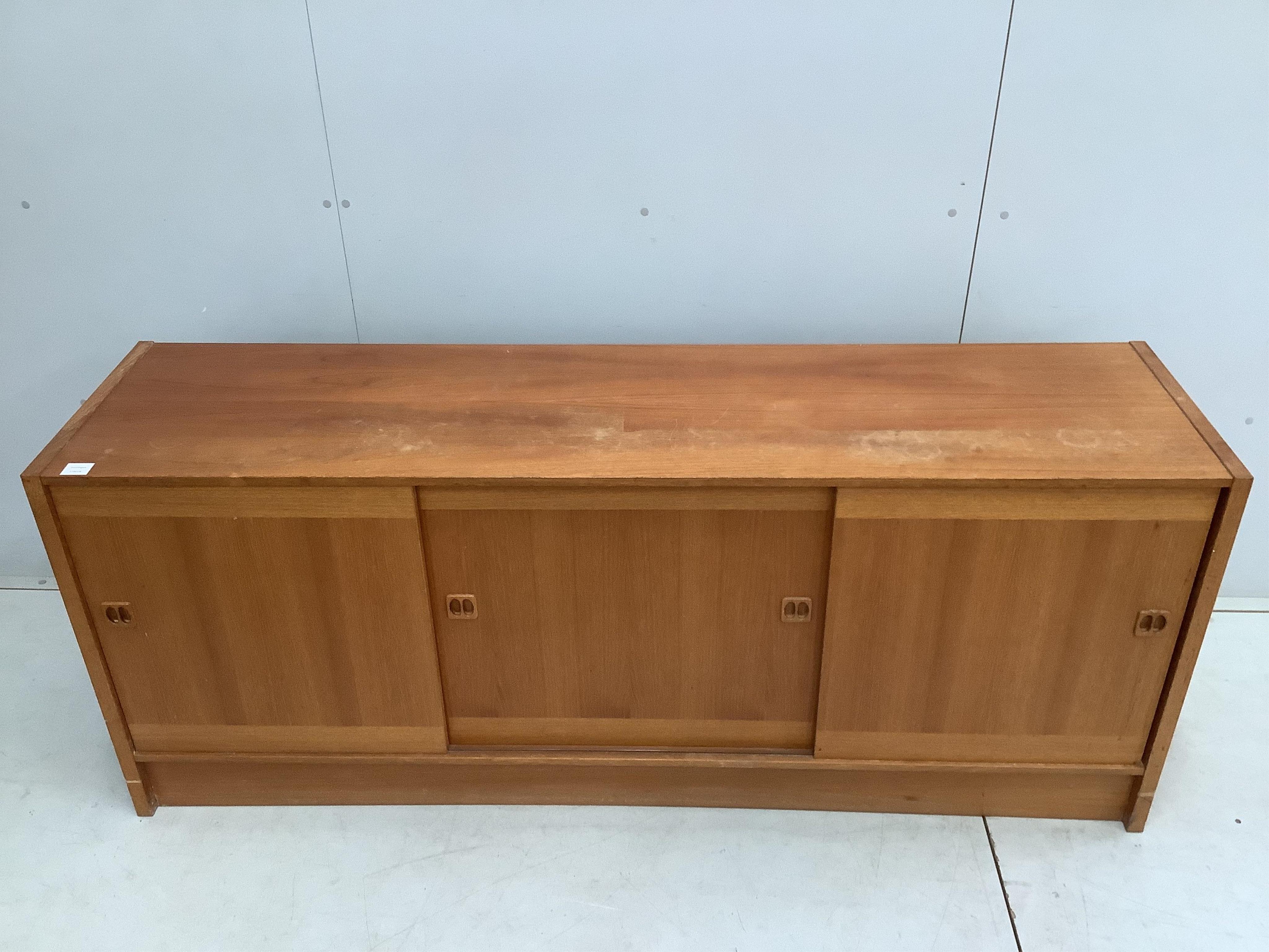 Clausen & Son, a mid century teak sideboard, width 180cm, depth 45cm, height 73cm